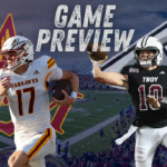 The Troy Trojans and the ULM Warhawks are two teams heading into this matchup going in two different directions