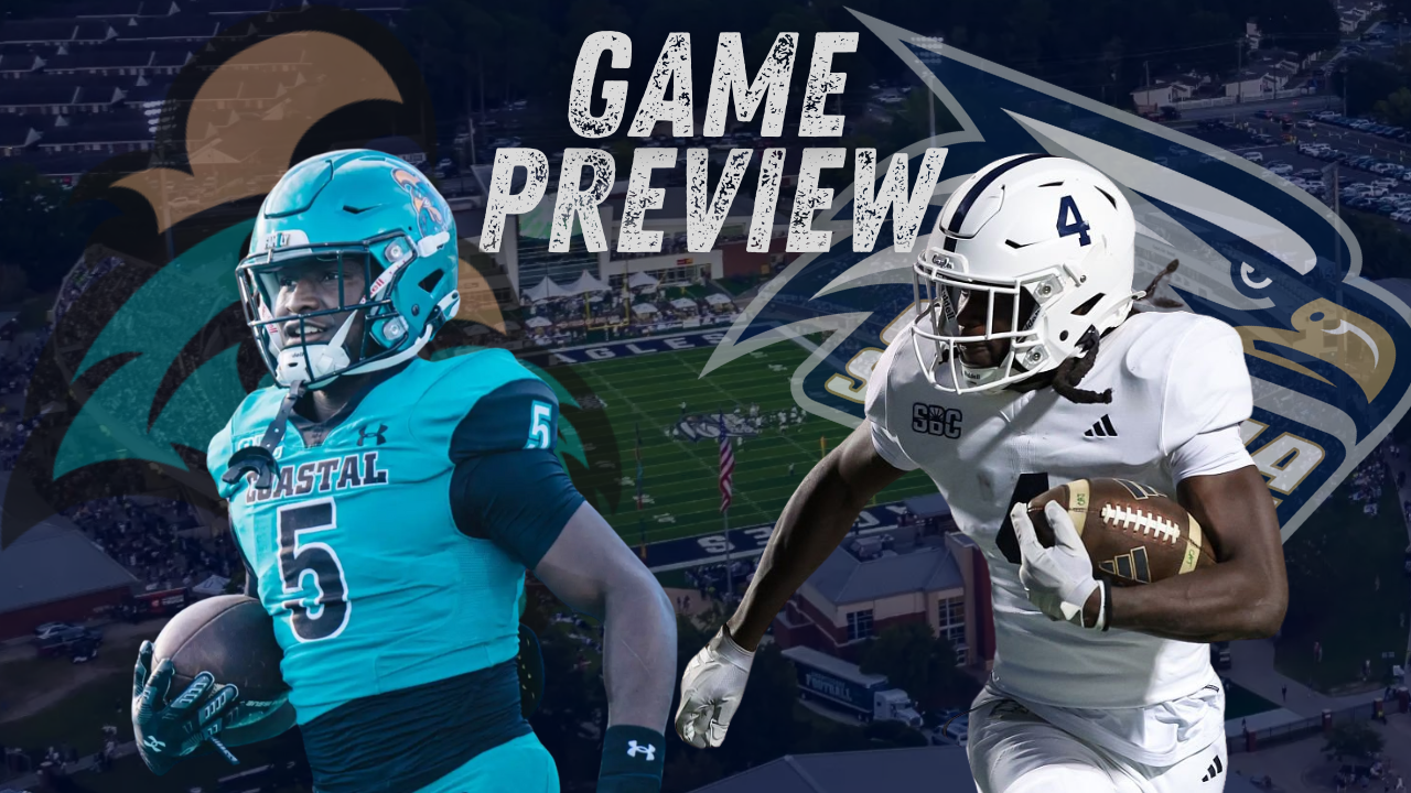 While Coastal looks to keep their Sun Belt championship hopes alive, the Eagles look to take a step closer to bowl eligibility