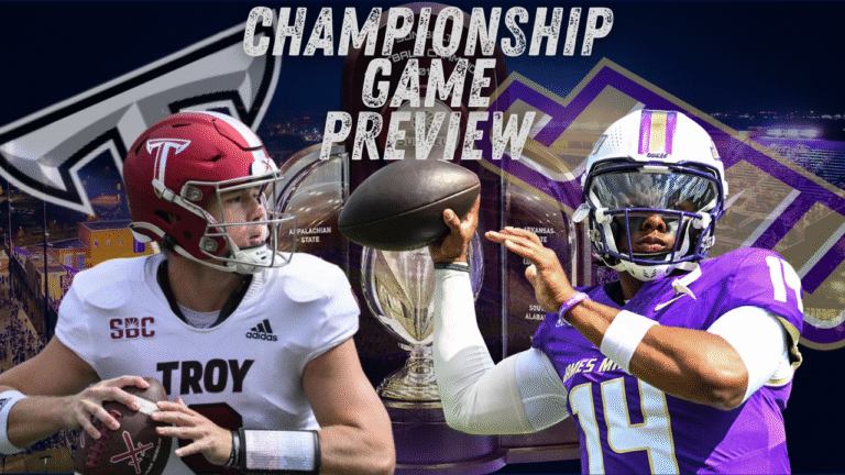 The Sun Belt championship will be up for grabs on Friday as the Troy Trojans will travel to Harrisonburg, VA, to take on the No. 25 James Madison
